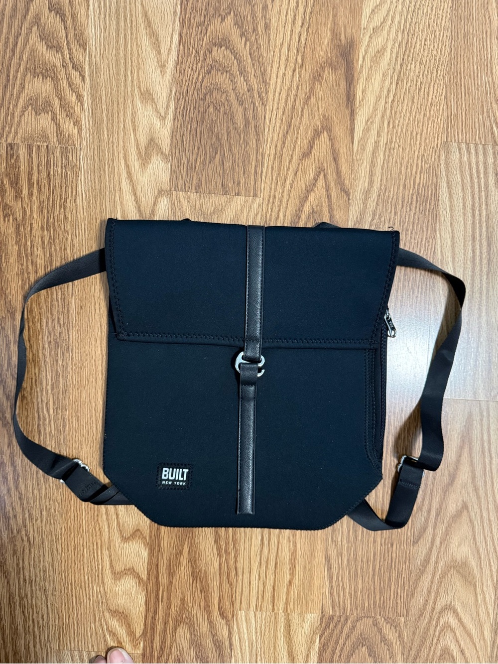 BUILT NEW YORK neoprene city backpack w/ inside and outside pockets. Pink inside